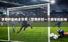 世界杯影响全世界（世界杯对一个国家的影响）