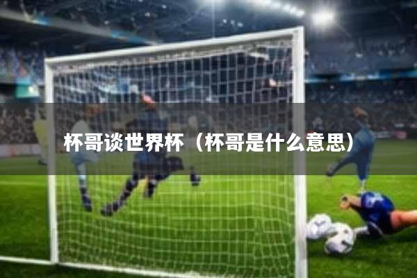 杯哥谈世界杯(杯哥是什么意思)
