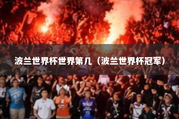 波兰世界杯世界第几(波兰世界杯冠军)